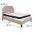 Flash Furniture SL-BMF-2-GG Full Size Tufted Upholstered Platform Bed, Beige Fabric with Memory Foam Mattress addl-3