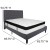 Flash Furniture SL-BMF-31-GG Queen Size Tufted Upholstered Platform Bed, Dark Gray Fabric with Memory Foam Mattress addl-3