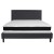 Flash Furniture SL-BMF-32-GG King Size Tufted Upholstered Platform Bed, Dark Gray Fabric with Memory Foam Mattress addl-4