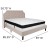 Flash Furniture SL-BMF-4-GG King Size Tufted Upholstered Platform Bed, Beige Fabric with Memory Foam Mattress addl-3