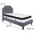 Flash Furniture SL-BMF-9-GG Twin Size Tufted Upholstered Platform Bed, Light Gray Fabric with Memory Foam Mattress addl-3