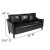 Flash Furniture SL-SF915-3-BLK-GG Asti Black LeatherSoft Upholstered Sofa addl-3