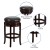 Flash Furniture TA-68829-CA-GG 29"H Backless Cappuccino Wood Black LeatherSoft Swivel Barstool with Carved Apron addl-4