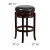 Flash Furniture TA-68829-CA-GG 29"H Backless Cappuccino Wood Black LeatherSoft Swivel Barstool with Carved Apron addl-5