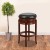 Flash Furniture TA-68829-LC-GG 29"H Backless Light Cherry Wood Black LeatherSoft Swivel Barstool with Carved Apron addl-1