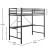 Flash Furniture TLN-YH0226-T-BLK-GG Black Metal Loft Bed Frame with Desk with Protective Guard Rails & Ladder, Twin Size addl-4