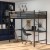 Flash Furniture TLN-YH0226-T-BLK-GG Black Metal Loft Bed Frame with Desk with Protective Guard Rails & Ladder, Twin Size addl-5