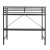 Flash Furniture TLN-YH0226-T-BLK-GG Black Metal Loft Bed Frame with Desk with Protective Guard Rails & Ladder, Twin Size addl-7