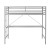 Flash Furniture TLN-YH0226-T-GRY-GG Gray Metal Loft Bed Frame with Desk with Protective Guard Rails & Ladder, Twin Size addl-10