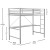 Flash Furniture TLN-YH0226-T-GRY-GG Gray Metal Loft Bed Frame with Desk with Protective Guard Rails & Ladder, Twin Size addl-4