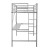 Flash Furniture TLN-YH0226-T-GRY-GG Gray Metal Loft Bed Frame with Desk with Protective Guard Rails & Ladder, Twin Size addl-9