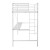 Flash Furniture TLN-YH0226-T-WHT-GG White Black Metal Loft Bed Frame with Desk with Protective Guard Rails & Ladder, Twin Size addl-9