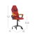 Flash Furniture UL-A074-RD-RLB-GG Ergonomic Red & Yellow Designer Gaming Chair with Transparent Roller Wheels addl-4