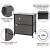 Flash Furniture WX-5L200-BK-GR-GG 2 Drawer Wood Top Frame Black Nightstand with Dark Gray Fabric Drawers addl-3