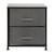 Flash Furniture WX-5L200-BK-GR-GG 2 Drawer Wood Top Frame Black Nightstand with Dark Gray Fabric Drawers addl-8