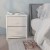 Flash Furniture WX-5L200-WH-GR-GG 2 Drawer Wood Top Frame White Nightstand with Light Gray Fabric Drawers addl-1