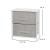 Flash Furniture WX-5L200-WH-GR-GG 2 Drawer Wood Top Frame White Nightstand with Light Gray Fabric Drawers addl-4