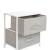 Flash Furniture WX-5L200-WH-GR-GG 2 Drawer Wood Top Frame White Nightstand with Light Gray Fabric Drawers addl-6