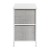 Flash Furniture WX-5L200-WH-GR-GG 2 Drawer Wood Top Frame White Nightstand with Light Gray Fabric Drawers addl-7