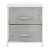 Flash Furniture WX-5L200-WH-GR-GG 2 Drawer Wood Top Frame White Nightstand with Light Gray Fabric Drawers addl-8