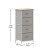 Flash Furniture WX-5L203L-W-WH-BG-GG 4 Drawer Oak Wood Top White Frame Vertical Storage Dresser with Beigel Fabric Drawers addl-4