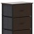 Flash Furniture WX-5L203-MDF-BK-BR-GG 4 Drawer Black Frame Brown Wood Top Storage Dresser with Brown Wood Drawers addl-8