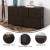 Flash Furniture WX-5L206-MDF-BK-BR-GG 5 Drawer Brown Wood Top Black Frame Storage Dresser with Brown Wood Drawers addl-3