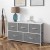 Flash Furniture WX-5L206-W-WH-GR-GG 5 Drawer White Wood Top White Frame Vertical Storage Dresser with Gray Fabric Drawers addl-1