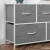 Flash Furniture WX-5L206-W-WH-GR-GG 5 Drawer White Wood Top White Frame Vertical Storage Dresser with Gray Fabric Drawers addl-6