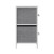 Flash Furniture WX-5L206-W-WH-GR-GG 5 Drawer White Wood Top White Frame Vertical Storage Dresser with Gray Fabric Drawers addl-9