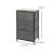 Flash Furniture WX-5L20-X-BK-GR-GG 3 Drawer Wood Top Black Frame Vertical Storage Dresser with Dark Gray Fabric Drawers addl-4