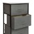 Flash Furniture WX-5L20-X-BK-GR-GG 3 Drawer Wood Top Black Frame Vertical Storage Dresser with Dark Gray Fabric Drawers addl-6