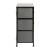 Flash Furniture WX-5L20-X-BK-GR-GG 3 Drawer Wood Top Black Frame Vertical Storage Dresser with Dark Gray Fabric Drawers addl-7