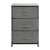 Flash Furniture WX-5L20-X-BK-GR-GG 3 Drawer Wood Top Black Frame Vertical Storage Dresser with Dark Gray Fabric Drawers addl-8