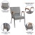 Flash Furniture XU-DG-60156-GY-GG Hercules 21"W Stacking Wood Accent Arm Church Chair in Gray Fabric - Silver Vein Frame addl-3