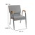 Flash Furniture XU-DG-60156-GY-GG Hercules 21"W Stacking Wood Accent Arm Church Chair in Gray Fabric - Silver Vein Frame addl-4