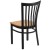 Flash Furniture XU-DG6Q4BSCH-NATW-GG Hercules Black School House Back Metal Restaurant Chair - Natural Wood Seat addl-3