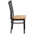 Flash Furniture XU-DG6Q4BSCH-NATW-GG Hercules Black School House Back Metal Restaurant Chair - Natural Wood Seat addl-4