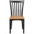 Flash Furniture XU-DG6Q4BSCH-NATW-GG Hercules Black School House Back Metal Restaurant Chair - Natural Wood Seat addl-5