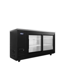 Atosa SBB69SGGRAUS2 Black 2 Sliding Glass Door Back Bar Cooler, Shallow Depth 69" addl-3