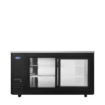 Atosa SBB69SGGRAUS2 Black 2 Sliding Glass Door Back Bar Cooler, Shallow Depth 69" addl-1