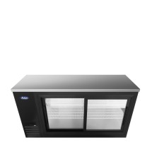 Atosa SBB69SGGRAUS2 Black 2 Sliding Glass Door Back Bar Cooler, Shallow Depth 69" addl-4