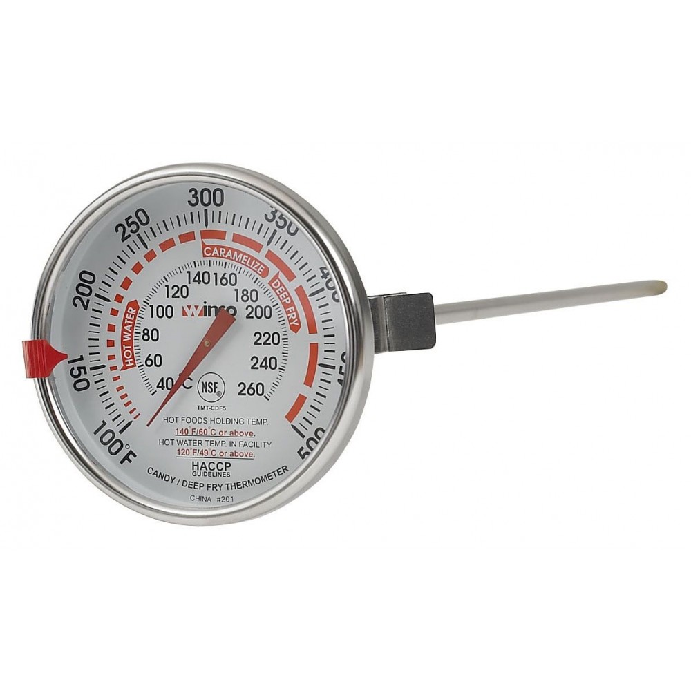 Candy Deep Fry Thermometer with Pot Clip Stainless Steel Stem