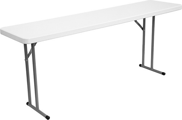 Flash Furniture Folding Banquet Table with Metal Edges: Round Heavy Duty Birchwood 48