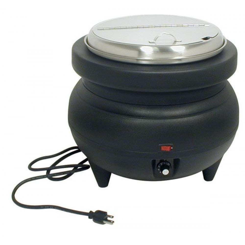 Soup Warmer, 10 qt., Black, Electric, Stainless Steel Inner Pot, Winco  ESW-66