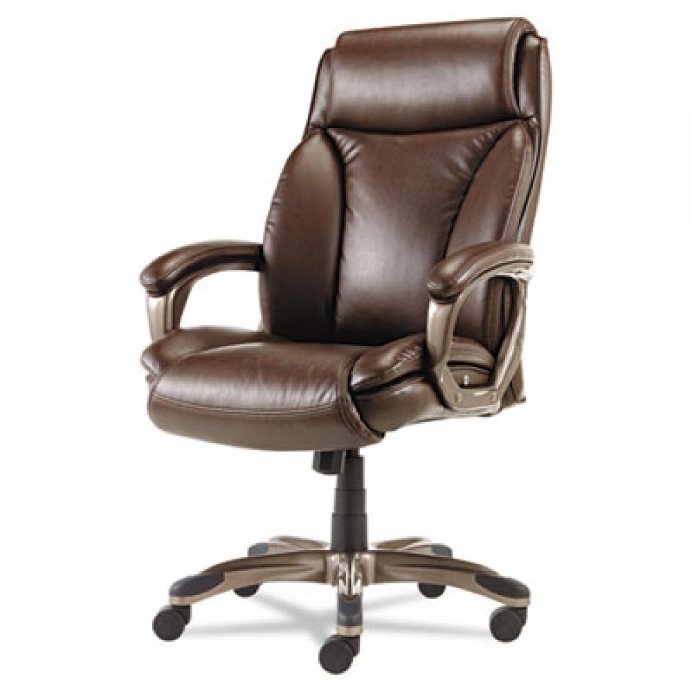 Flash Furniture High Back Pillow Back Leather Executive Swivel Office Chair, Brown