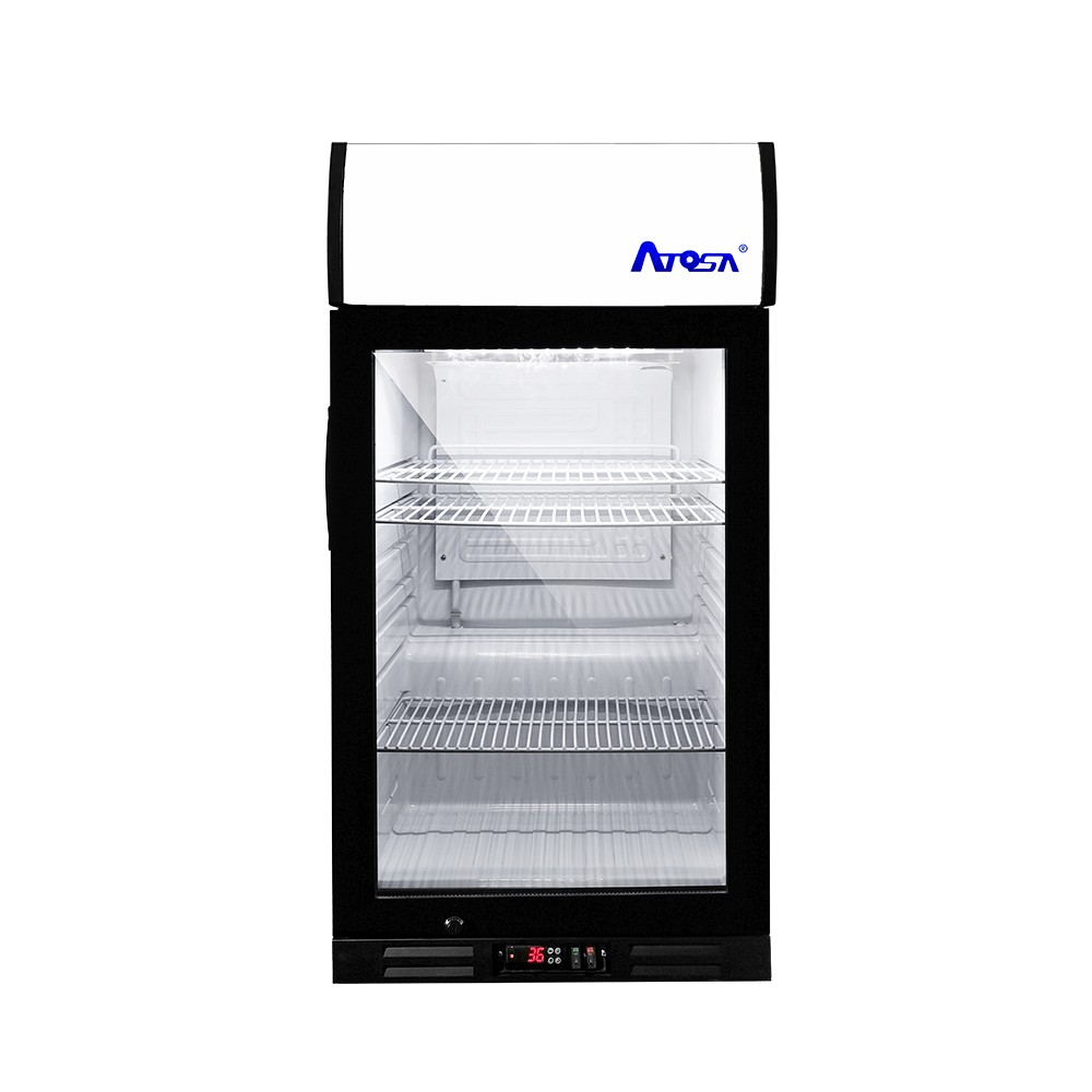 Atosa CTD-3ST Countertop Glass Door Merchandiser with Display Panel 2.4 Cu. Ft.