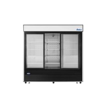 Atosa MCF8729GR Black Three Glass Sliding Door Merchandiser Freezer 81-7/8&quot;