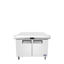 Atosa MSF8306GR-NTCV Two-Section Mega Top Sandwich Prep Table with Night Cover 48&quot;