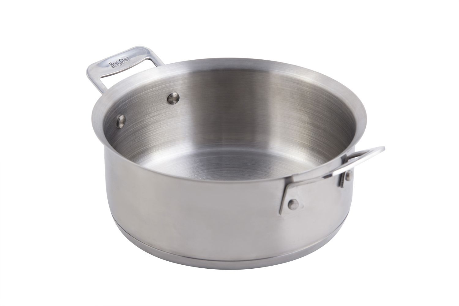 Bon Chef 60000 8.62 in. Dia. Cucina Casserole with Lid & Induction Bottom, 3 Quart
